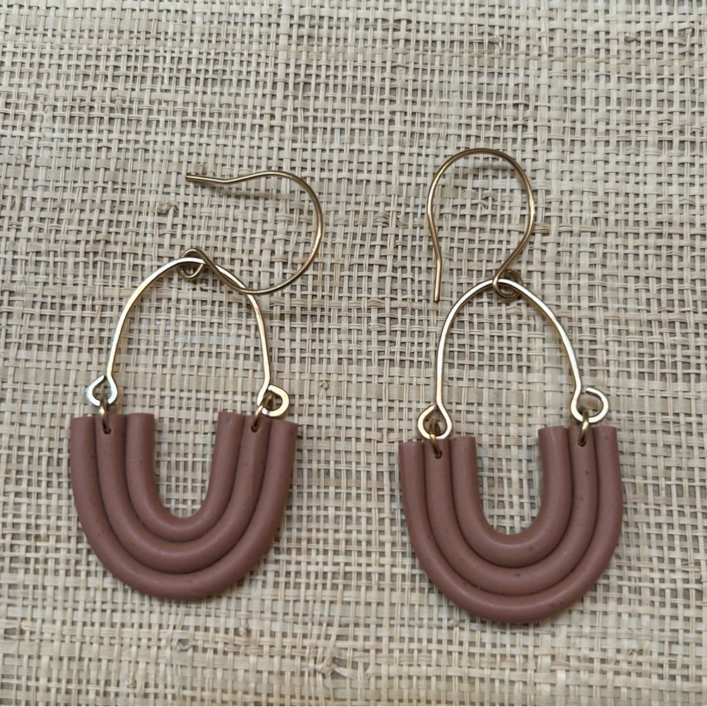 COPY - Earrings - Clay, a sweet yet bold design. Made with 14k gold fill, polym…